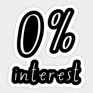 0% Interest Sticker